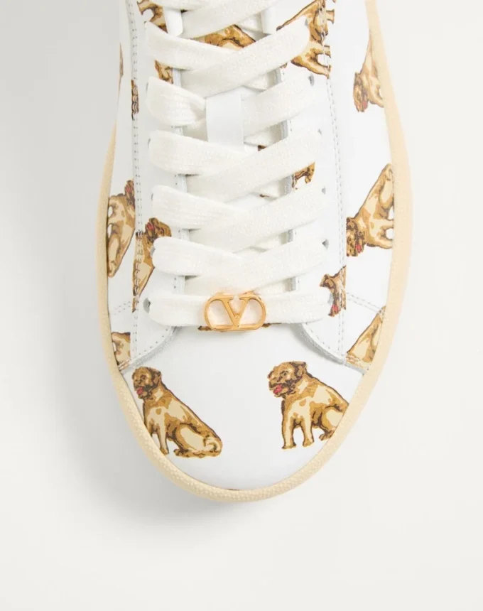 Baskets Royco en cuir de veau nappa avec motif Petit Charles Baskets Royco en cuir de veau nappa avec motif Petit Charles