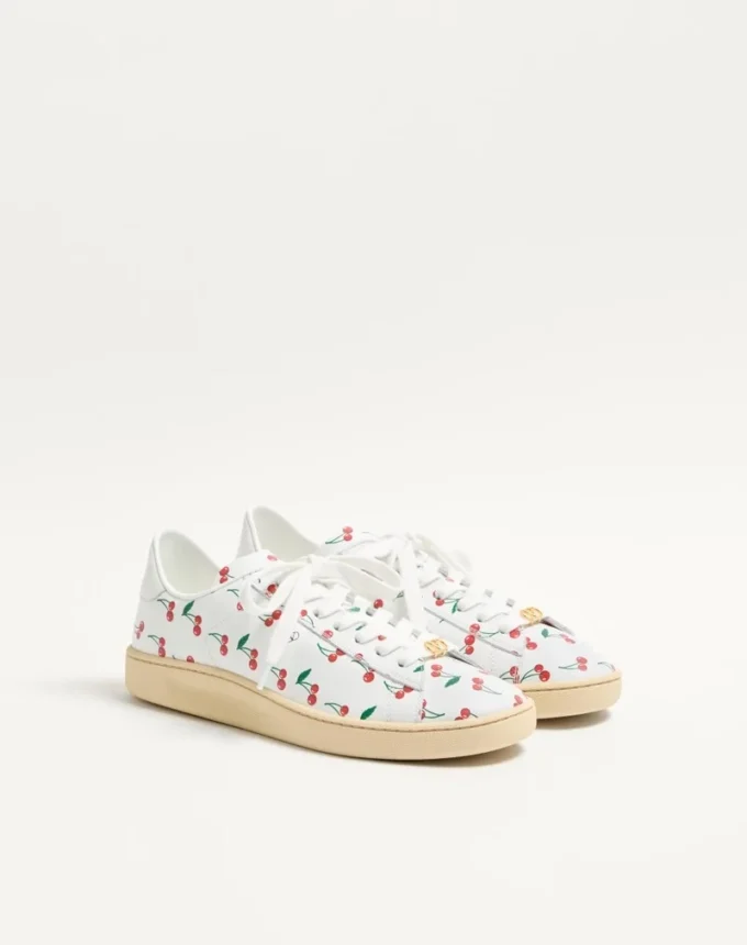 Baskets Royco en cuir nappa avec motif Cherryfic Baskets Royco en cuir nappa avec motif Cherryfic