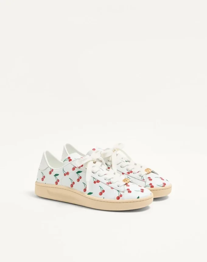 Baskets Royco en cuir nappa avec motif Cherryfic Baskets Royco en cuir nappa avec motif Cherryfic