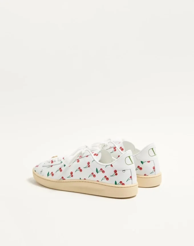 Baskets Royco en cuir nappa avec motif Cherryfic Baskets Royco en cuir nappa avec motif Cherryfic