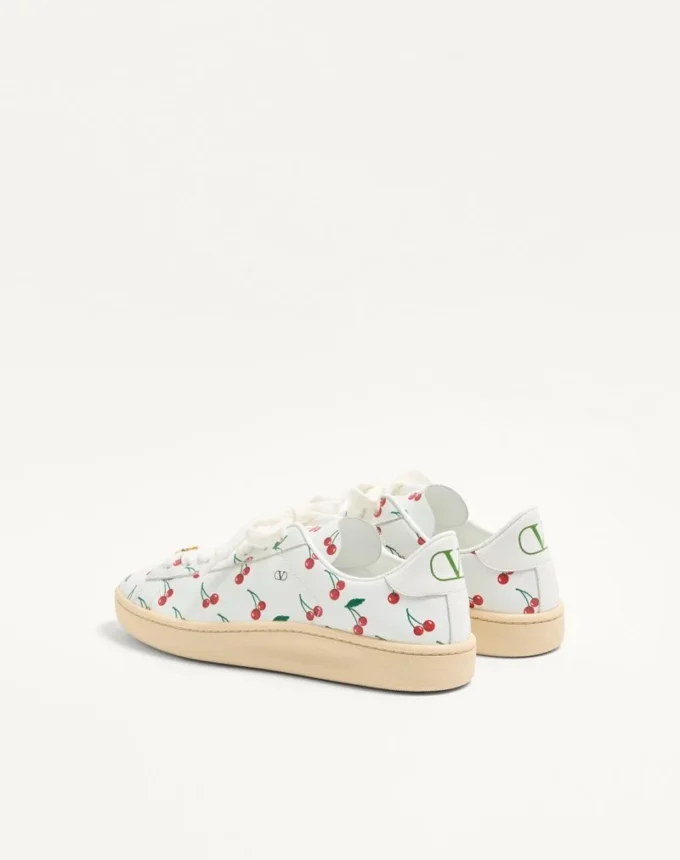Baskets Royco en cuir nappa avec motif Cherryfic Baskets Royco en cuir nappa avec motif Cherryfic