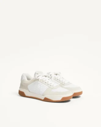Baskets Sparry en cuir refendu et nappa