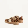 Baskets Upvillage en cuir de veau effet poney
