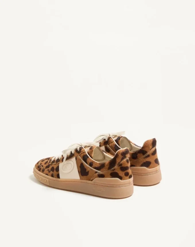 Baskets Upvillage en cuir de veau effet poney