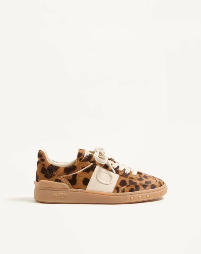 Baskets Upvillage en cuir de veau effet poney