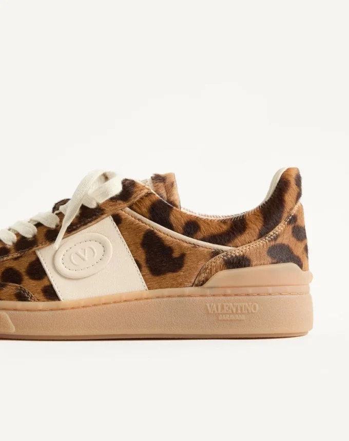 Baskets Upvillage en cuir de veau effet poney