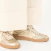 Baskets Upvillage en cuir de veau laminé avec bande en cuir de veau nappa