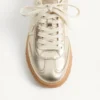 Baskets Upvillage en cuir de veau laminé avec bande en cuir de veau nappa