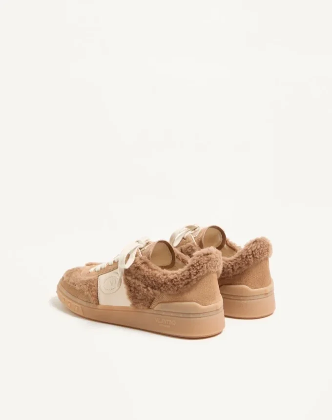 Baskets Upvillage en laine et cuir croûte