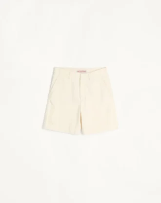 Bermuda en denim à revers
