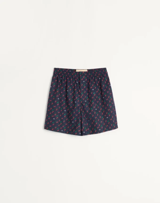 Bermuda en popeline de coton avec imprimé Cherryfic Bermuda en popeline de coton avec imprimé Cherryfic