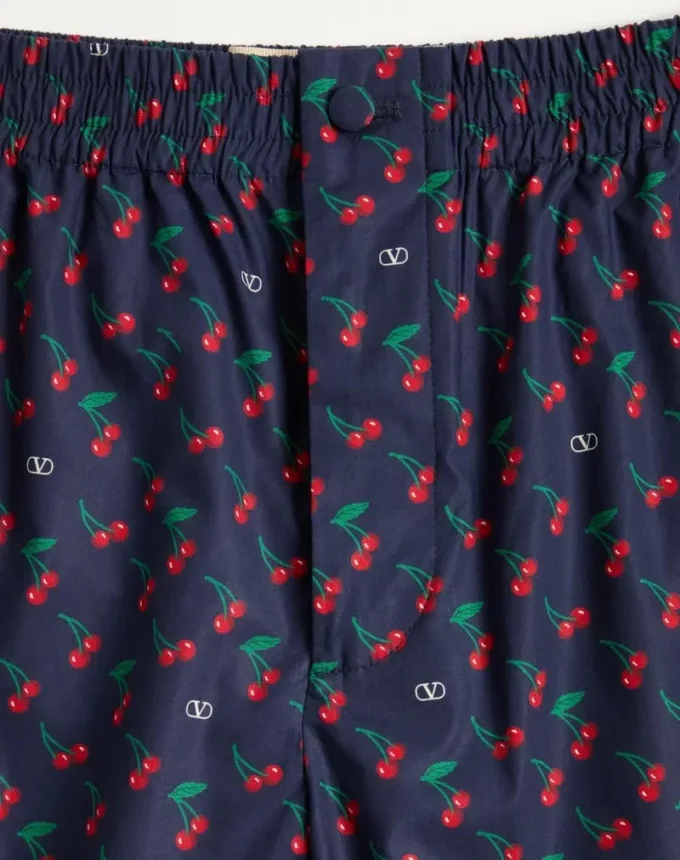 Bermuda en popeline de coton avec imprimé Cherryfic Bermuda en popeline de coton avec imprimé Cherryfic