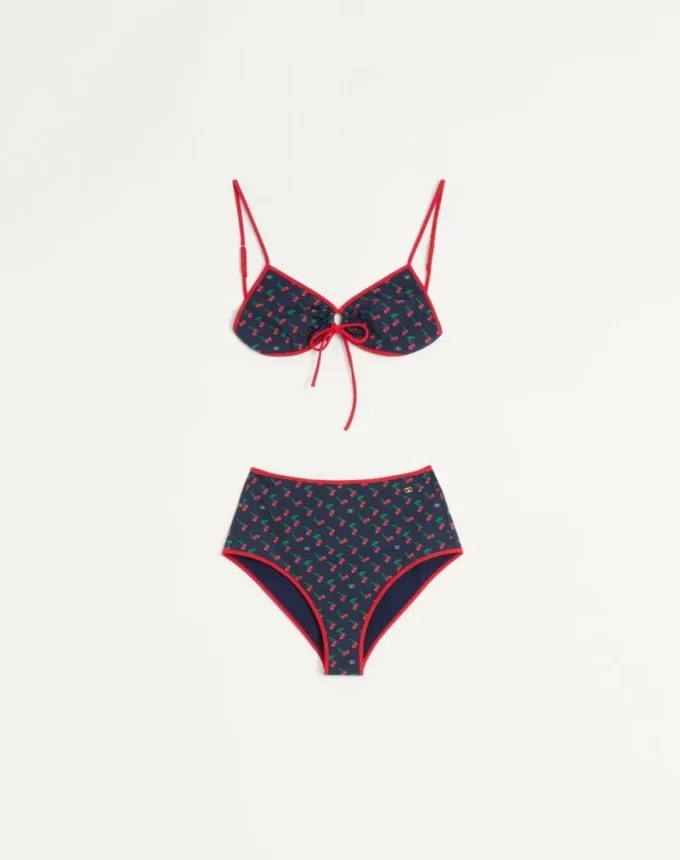 Bikini en lycra avec imprimé Cherryfic