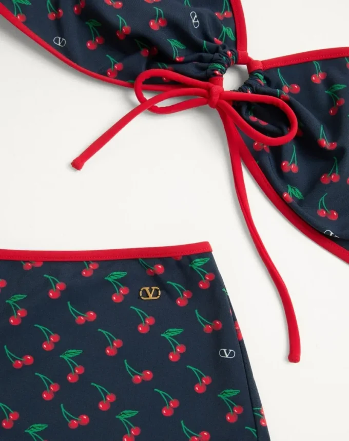 Bikini en lycra avec imprimé Cherryfic