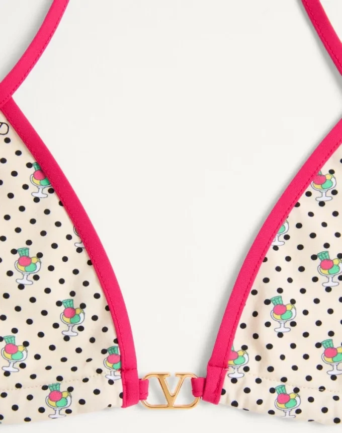 Bikini en lycra imprimé Gelatini à pois