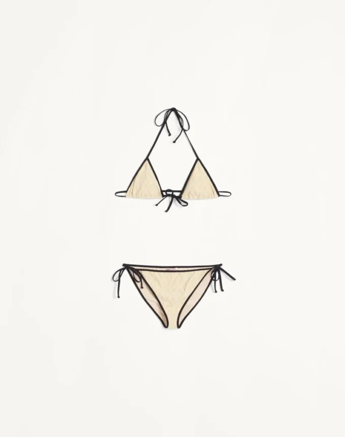 Bikini en lycra jacquard Toute La V Bikini en lycra jacquard Toute La V