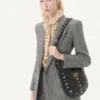 Blazer croisé en natté boutonné Blazer croisé en natté boutonné