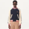 Blouson aviateur en laine et coton avec logo V et patch Le Chat De La Maison Blouson aviateur en laine et coton avec logo V et patch Le Chat De La Maison