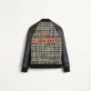 Blouson aviateur en tweed de laine avec patch Chez Valentino Blouson aviateur en tweed de laine avec patch Chez Valentino