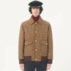 Blouson bomber en laine Valentino à motif pied-de-poule Blouson bomber en laine Valentino à motif pied-de-poule