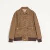 Blouson bomber en laine Valentino à motif pied-de-poule Blouson bomber en laine Valentino à motif pied-de-poule