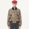 Blouson bomber Valentino en drapé de laine avec VGold sur les poches latérales Blouson bomber Valentino en drapé de laine avec VGold sur les poches latérales