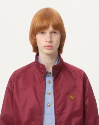 Blouson en nylon avec patch VLogo