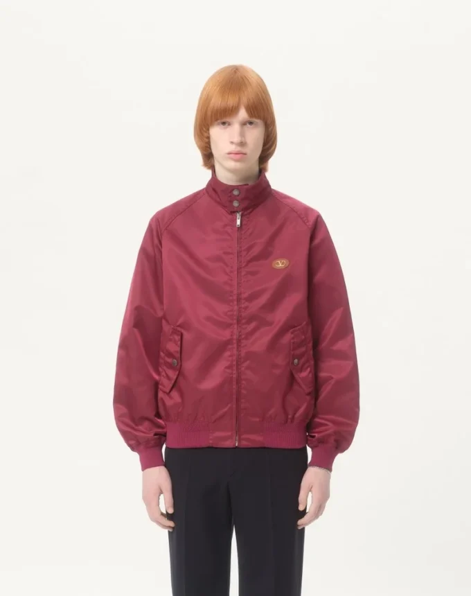Blouson en nylon avec patch VLogo Blouson en nylon avec patch VLogo