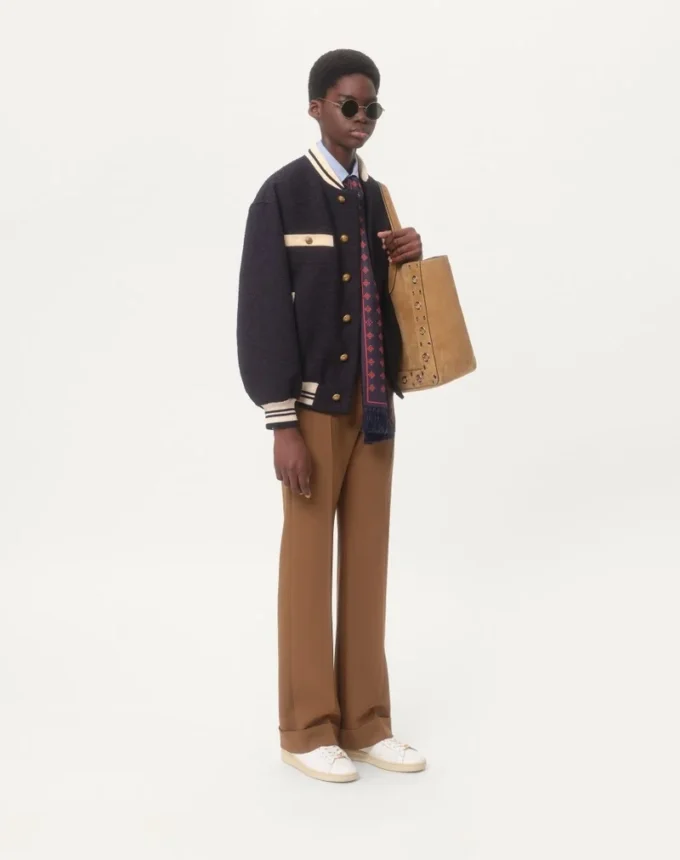 Bomber en tweed de coton Bomber en tweed de coton