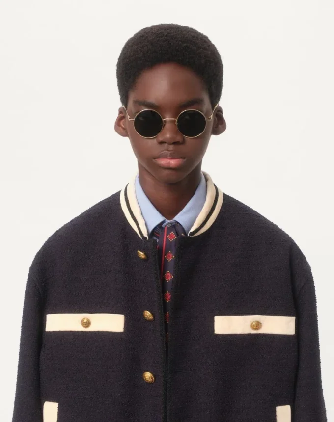 Bomber en tweed de coton Bomber en tweed de coton