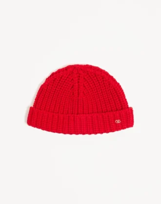 BONNET EN COTON TRICOTÉ VLOGO SIGNATURE