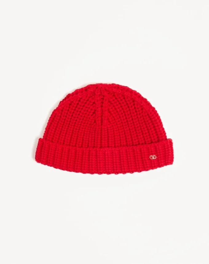BONNET EN COTON TRICOTÉ VLOGO SIGNATURE