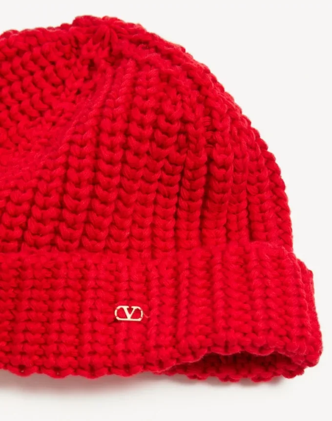 BONNET EN COTON TRICOTÉ VLOGO SIGNATURE