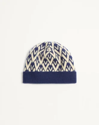 Bonnet en laine tricotée signature Toute La V
