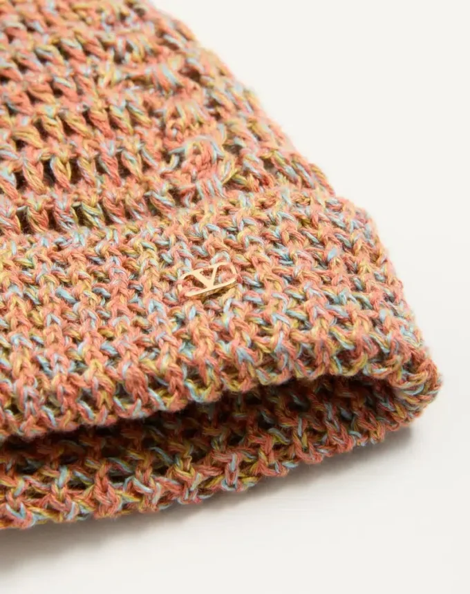 Bonnet tricoté Vlogo Signature en lin et coton