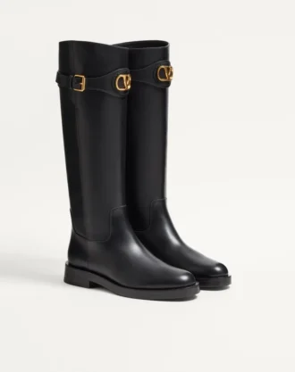 Bottes en cuir de veau Vlogo Signature 30 mm