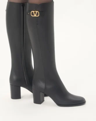 Bottes en cuir de veau Vlogo Signature 70 mm