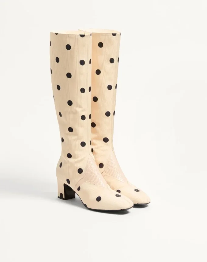 Bottes Equivoque en tissu moiré Plus De Pois 60 mm Bottes Equivoque en tissu moiré Plus De Pois 60 mm