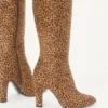 Bottes Hotty en cuir de veau effet poney 100 mm Bottes Hotty en cuir de veau effet poney 100 mm