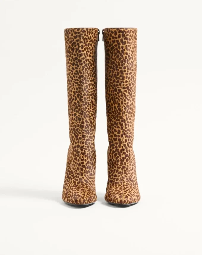 Bottes Hotty en cuir de veau effet poney 100 mm Bottes Hotty en cuir de veau effet poney 100 mm