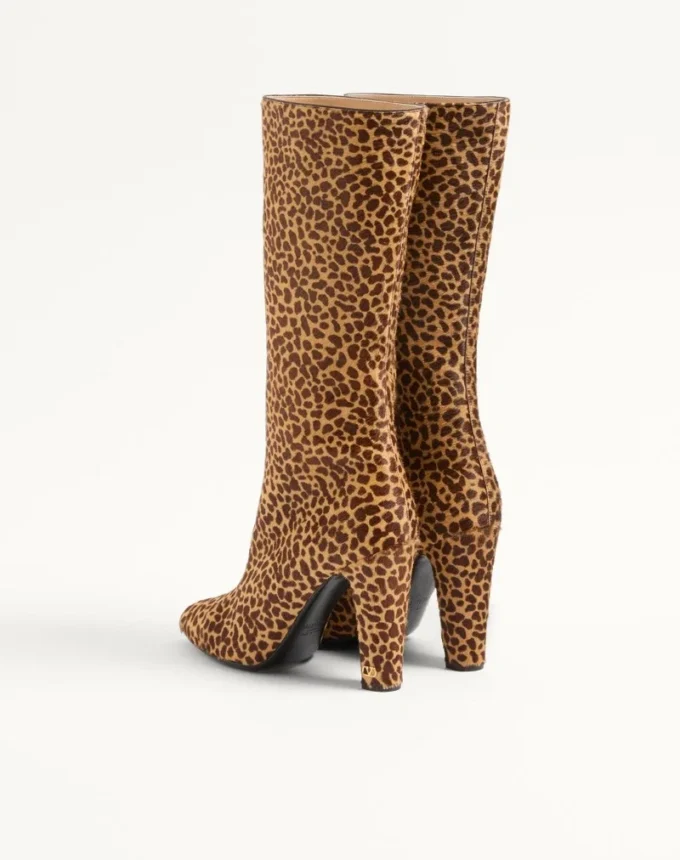 Bottes Hotty en cuir de veau effet poney 100 mm Bottes Hotty en cuir de veau effet poney 100 mm