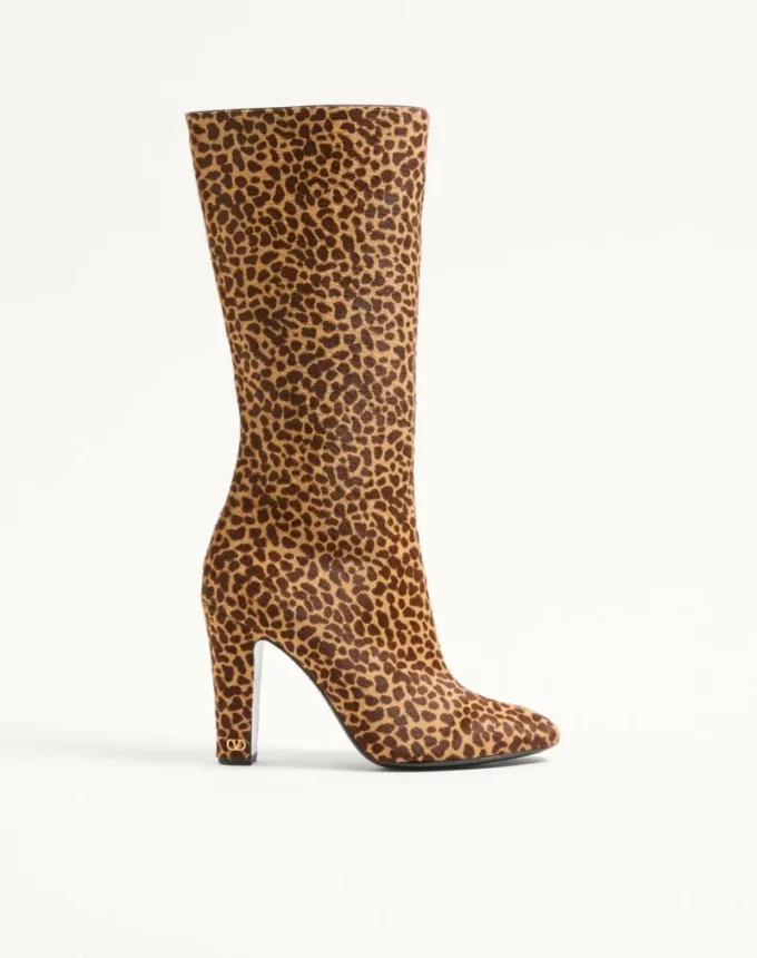 Bottes Hotty en cuir de veau effet poney 100 mm Bottes Hotty en cuir de veau effet poney 100 mm
