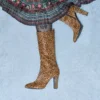 Bottes Hotty en cuir de veau effet poney 100 mm Bottes Hotty en cuir de veau effet poney 100 mm