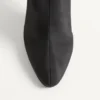 Bottes Hotty en tissu shantung avec plumes 100 mm Bottes Hotty en tissu shantung avec plumes 100 mm