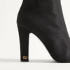 Bottes Hotty en tissu shantung avec plumes 100 mm Bottes Hotty en tissu shantung avec plumes 100 mm