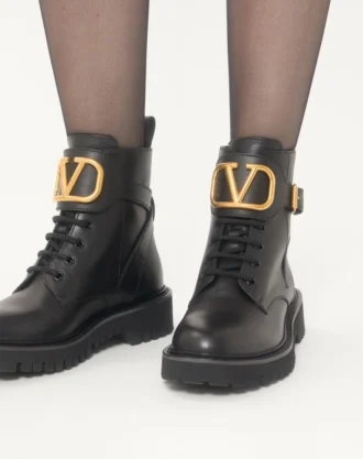 Bottes militaires en cuir de veau Vlogo Signature 35 mm / 0,8 pouces