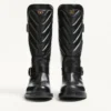 Bottes motardes Rayons en cuir de veau et cuir nappa avec motif chevron 40 mm Bottes motardes Rayons en cuir de veau et cuir nappa avec motif chevron 40 mm