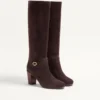 Bottes Pattie en cuir croûte 75 mm Bottes Pattie en cuir croûte 75 mm