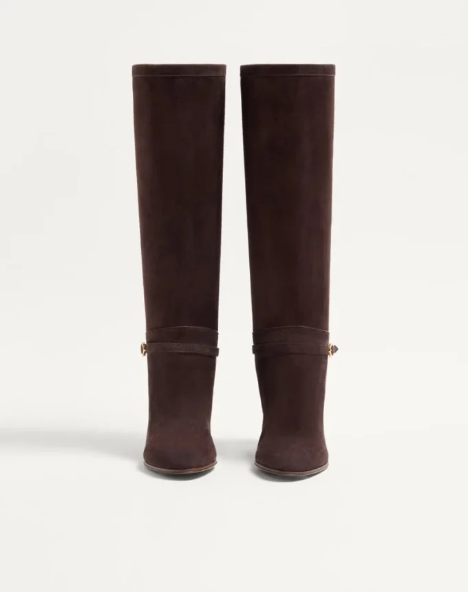 Bottes Pattie en cuir croûte 75 mm Bottes Pattie en cuir croûte 75 mm