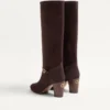 Bottes Pattie en cuir croûte 75 mm Bottes Pattie en cuir croûte 75 mm